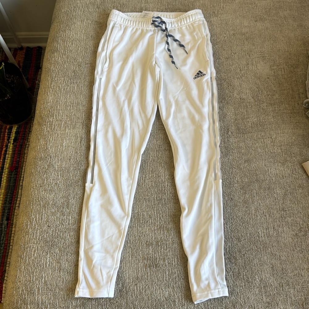 Adidas white Track pants